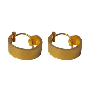 Solid 22K/18K/14K Fine Gold Certified Stamped Unique Design Hoop Earring