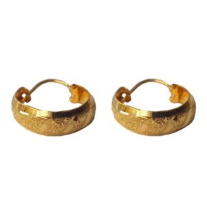 Solid 22K/18K/14K Fine Gold Certified Stamped Gorgeous Design Hoop Earring