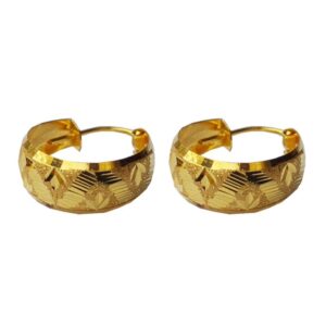 Solid 22K/18K/14K Fine Gold Certified Stamped Divine Design Hoop Earring