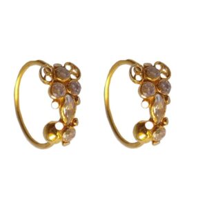 Solid 22K/18K/14K Fine Gold Certified Stamped Unique Design Design Hoop Earring