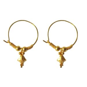 Solid 22K/18K/14K Fine Gold Certified Stamped Unique Design Design Hoop Earring