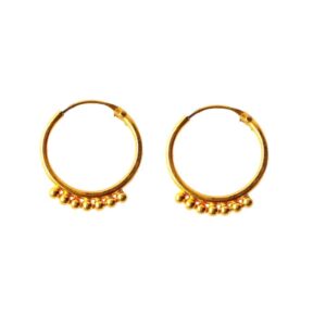 Solid 22K/18K/14K Fine Gold Certified Stamped Unique Design Hoop Earring