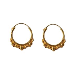 Solid 22K/18K/14K Fine Gold Certified Stamped Tiny Heart Design Hoop Earring