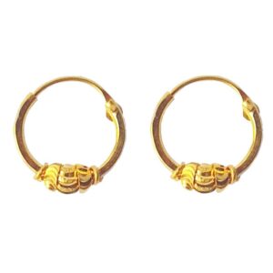 Solid 22K/18K/14K Fine Gold Certified Stamped Divine Design Hoop Earring
