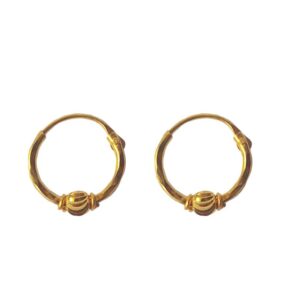 Solid 22K/18K/14K Fine Gold Certified Stamped Elegant Design Hoop Earring