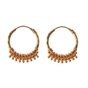 Solid 22K/18K/14K Fine Gold Certified Stamped Elegant Design Hoop Earring