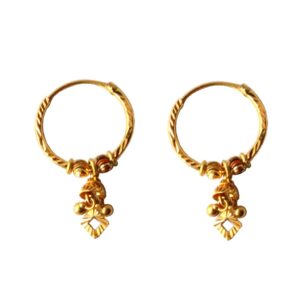 Solid 22K/18K/14K Fine Gold Certified Stamped Stunning Design Hoop Earring