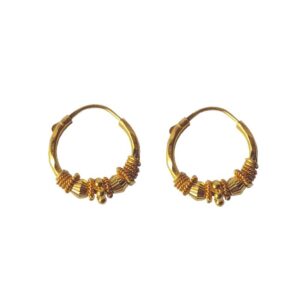 Solid 22K/18K/14K Fine Gold Certified Stamped Beautiful Design Hoop Earring