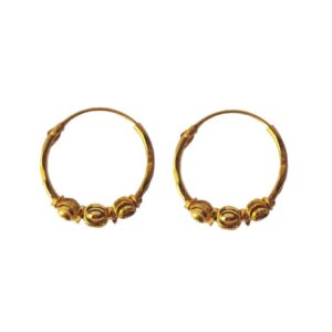 Solid 22K/18K/14K Fine Gold Certified Stamped Classy Design Hoop Earring
