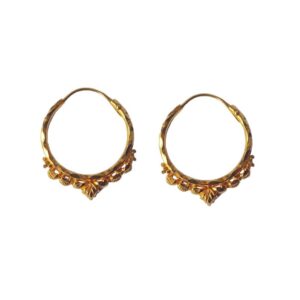 Solid 22K/18K/14K Fine Gold Certified Stamped Divine Design Hoop Earring