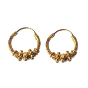 Solid 22K/18K/14K Fine Gold Certified Stamped Classy  Design Hoop Earring