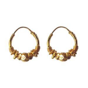 Solid 22K/18K/14K Fine Gold Certified Stamped Beautiful Design Hoop Earring