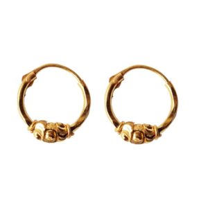 Solid 22K/18K/14K Fine Gold Certified Stamped Beauteous Design Hoop Earring