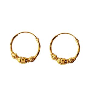 Solid 22K/18K/14K Fine Gold Certified Stamped Divine Design Hoop Earring