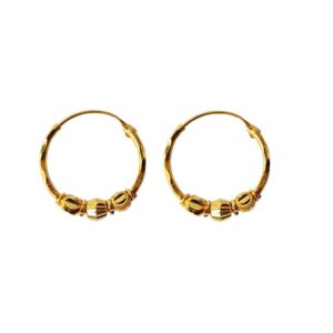 Solid 22K/18K/14K Fine Gold Certified Stamped Gorgeous Design Hoop Earring