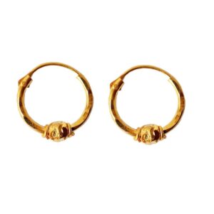 Solid 22K/18K/14K Fine Gold Certified Stamped Elegant Design Hoop Earring