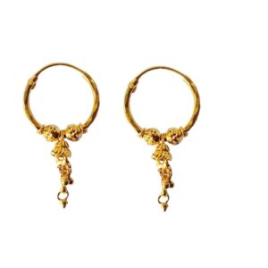 Solid 22K/18K/14K Fine Gold Certified Stamped Elegant Design Hoop Earring
