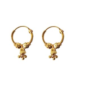 Solid 22K/18K/14K Fine Gold Certified Stamped Beautiful Design Hoop Earring