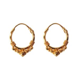 Solid 22K/18K/14K Fine Gold Certified Stamped Elegant Design Hoop Earring