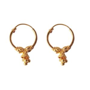 Solid 22K/18K/14K Fine Gold Certified Stamped Divine Design Hoop Earring