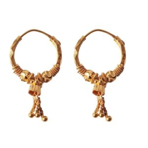 Solid 22K/18K/14K Fine Gold Certified Stamped Classy  Design Hoop Earring