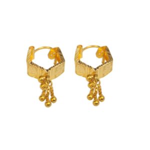 Solid 22K/18K/14K Fine Gold Certified Stamped Divine Design Hoop Earring