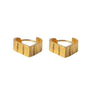 Solid 22K/18K/14K Fine Gold Certified Stamped Gorgeous Design Hoop Earring