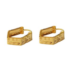 Solid 22K/18K/14K Fine Gold Certified Stamped Divine Design Hoop Earring