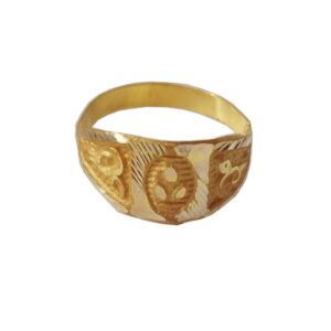 Solid 22K/18K/14K Fine Gold Certified Stamped Triple Dots Design Kid's Ring