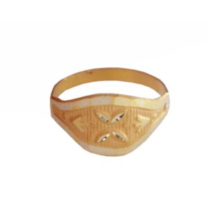 Solid 22K/18K/14K Fine Gold Certified Stamped Abstract Design Kid's Ring
