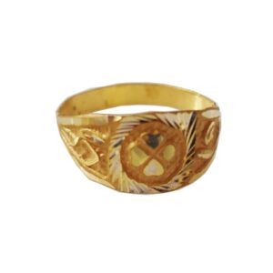 Solid 22K/18K/14K Fine Gold Certified Stamped Carved Design Kid's Ring