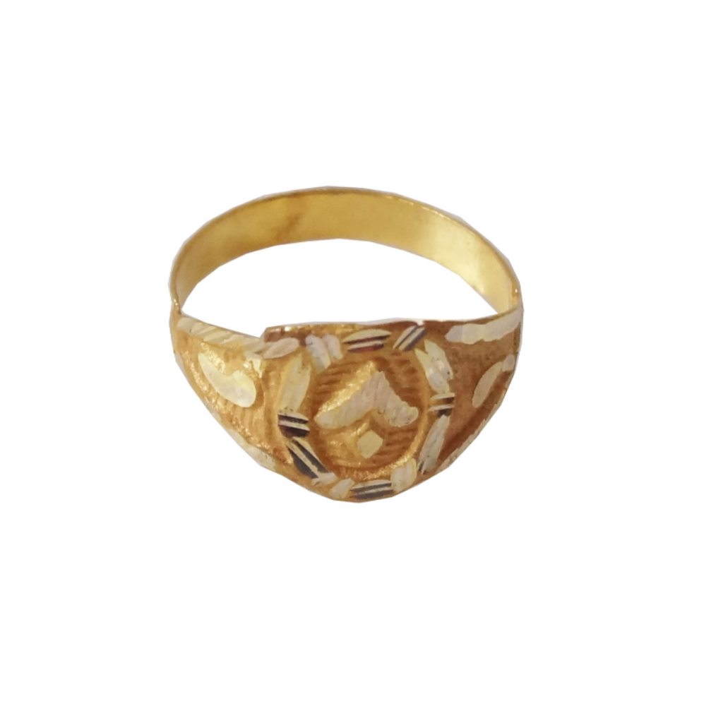 Solid 22K/18K/14K Fine Gold Certified Stamped Carved Design Kid's Ring