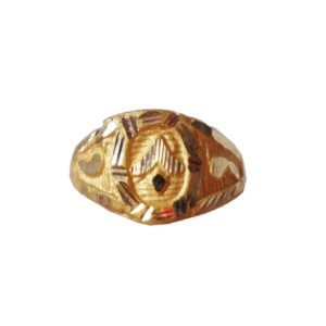 Solid 22K/18K/14K Fine Gold Certified Stamped Carved Design Kid's Ring
