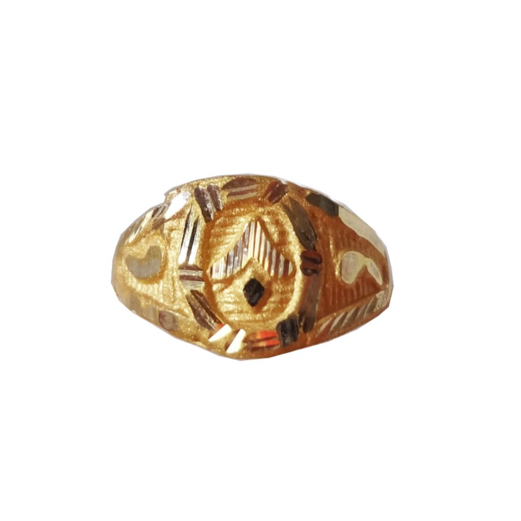 Solid 22K/18K/14K Fine Gold Certified Stamped Carved Design Kid's Ring