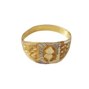 Solid 22K/18K/14K Fine Gold Certified Stamped Asbtract Design Kid's Ring