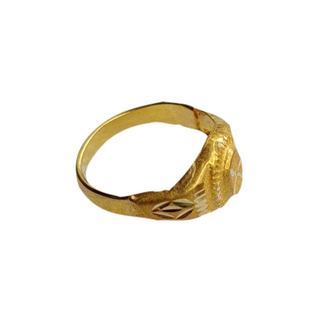 Solid 22K/18K/14K Fine Gold Certified Stamped Oval Design Kid's Ring