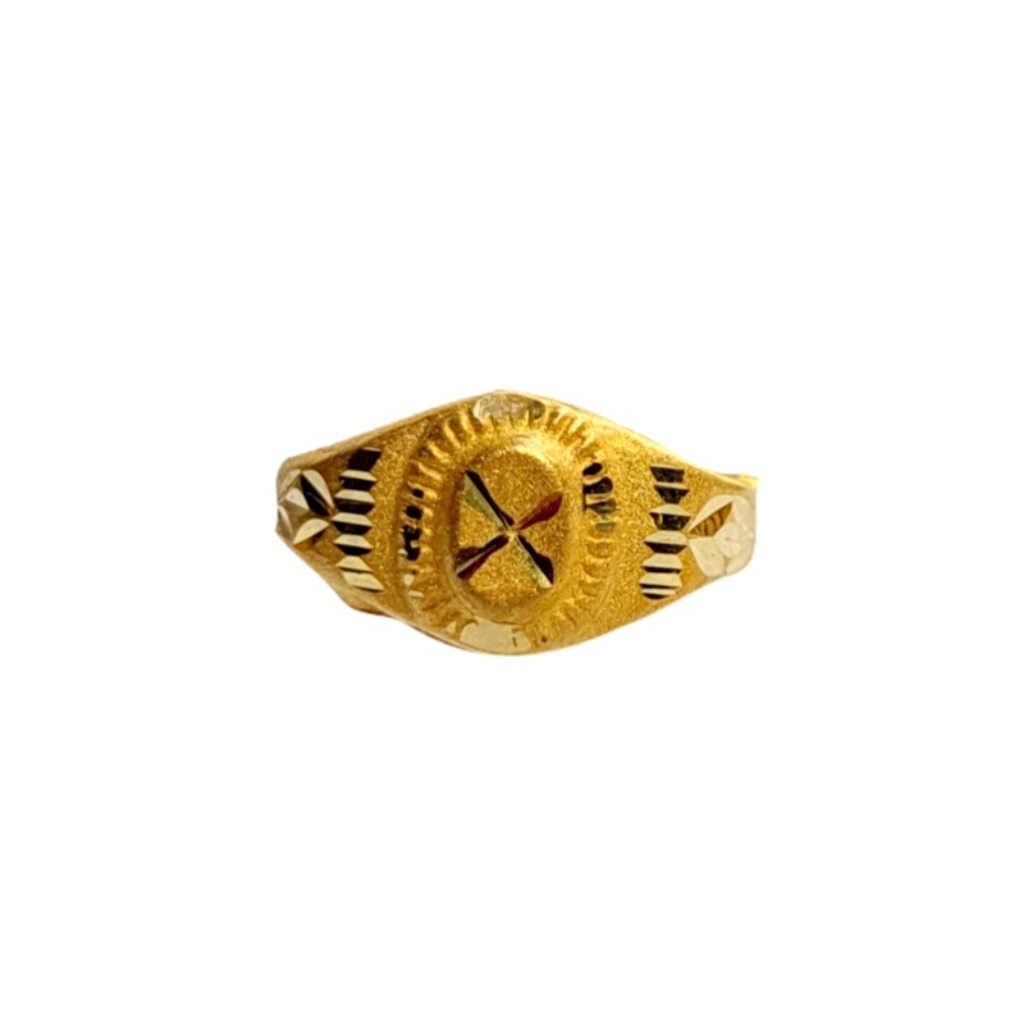 Solid 22K/18K/14K Fine Gold Certified Stamped Oval Design Kid's Ring