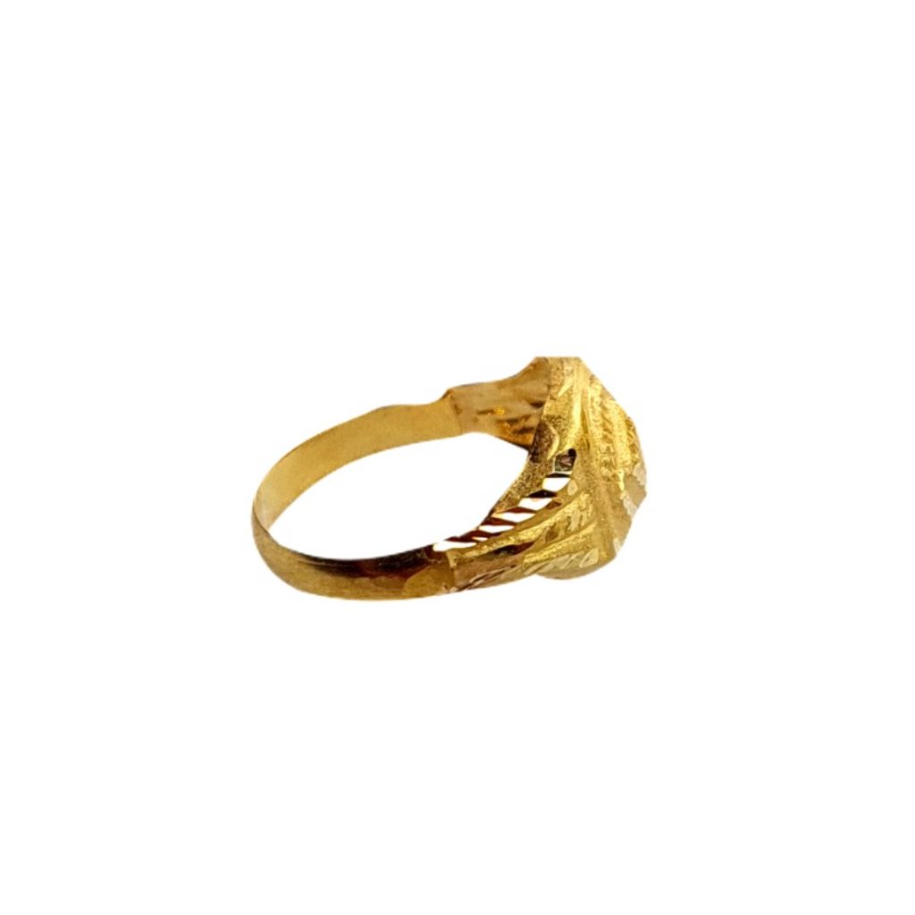 Solid 22K/18K/14K Fine Gold Certified Stamped Stone Design Kid's Ring