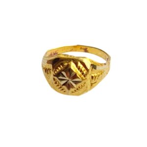 Solid 22K/18K/14K Fine Gold Certified Stamped Octagon Design Kid's Ring