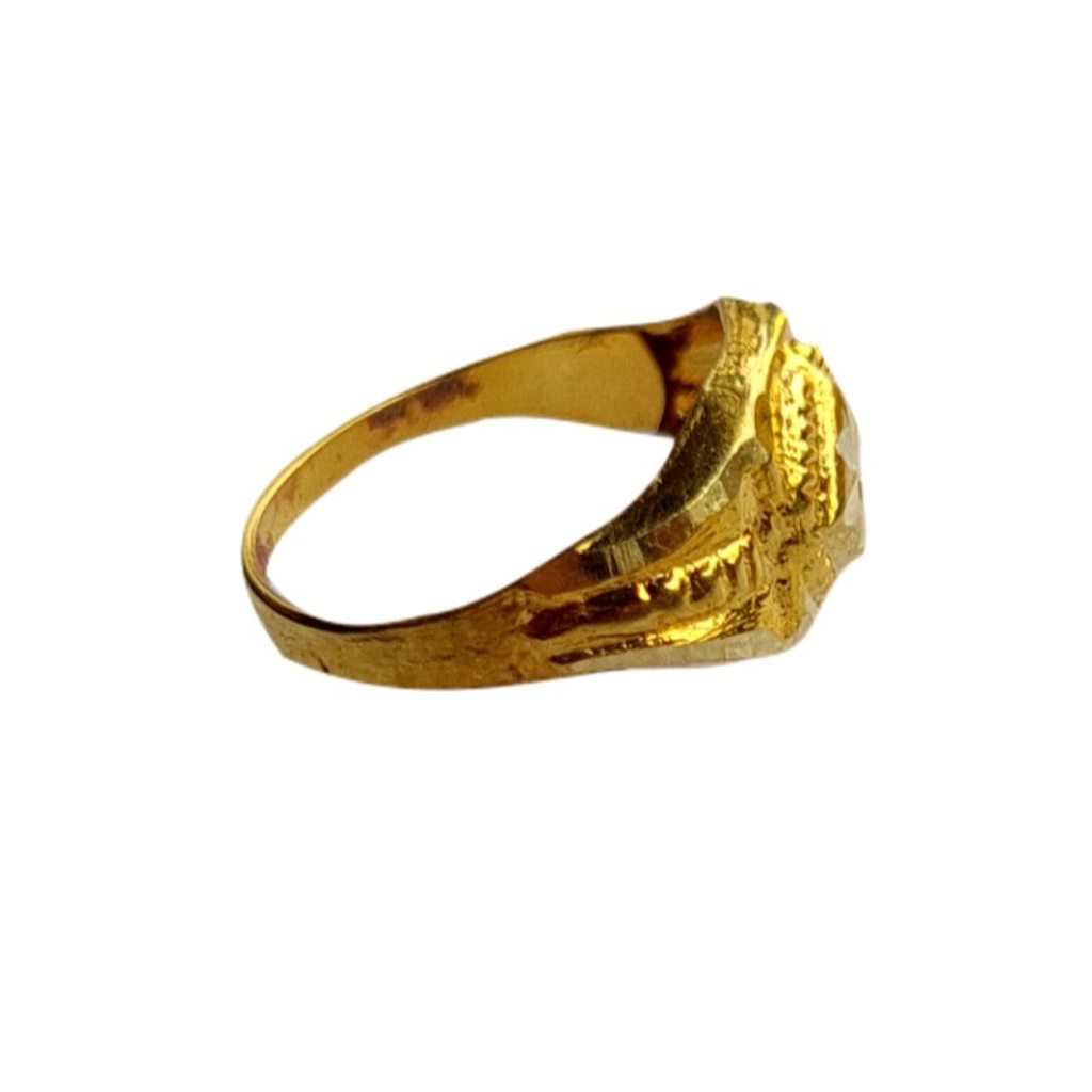 Solid 22K/18K/14K Fine Gold Certified Stamped Octagon Design Kid's Ring