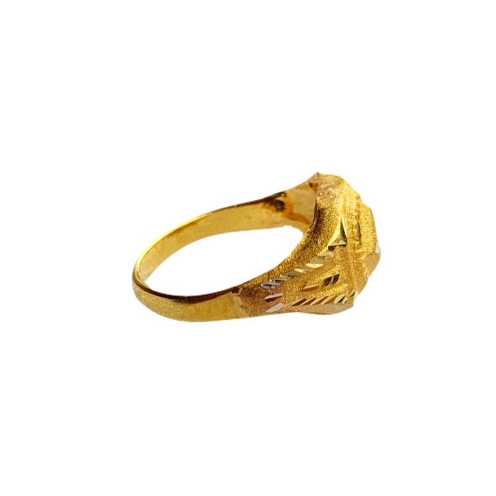 Solid 22K/18K/14K Fine Gold Certified Stamped Carved Design Kid's Ring