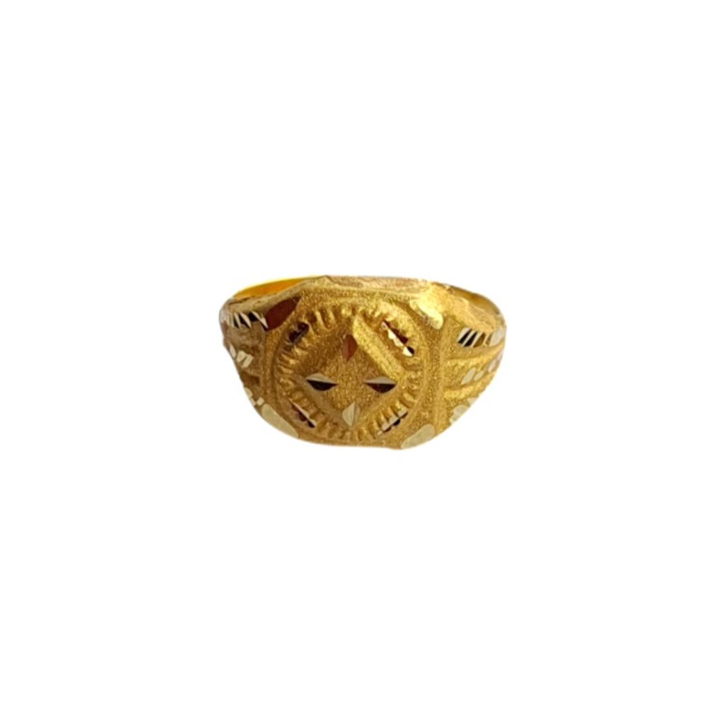 Solid 22K/18K/14K Fine Gold Certified Stamped Carved Design Kid's Ring