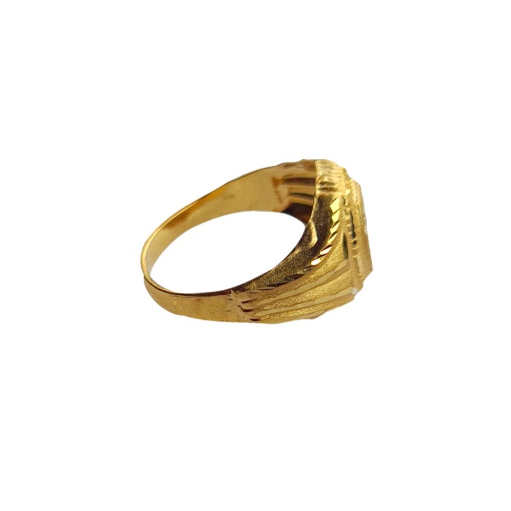 Solid 22K/18K/14K Fine Gold Certified Stamped Carved Design Kid's Ring