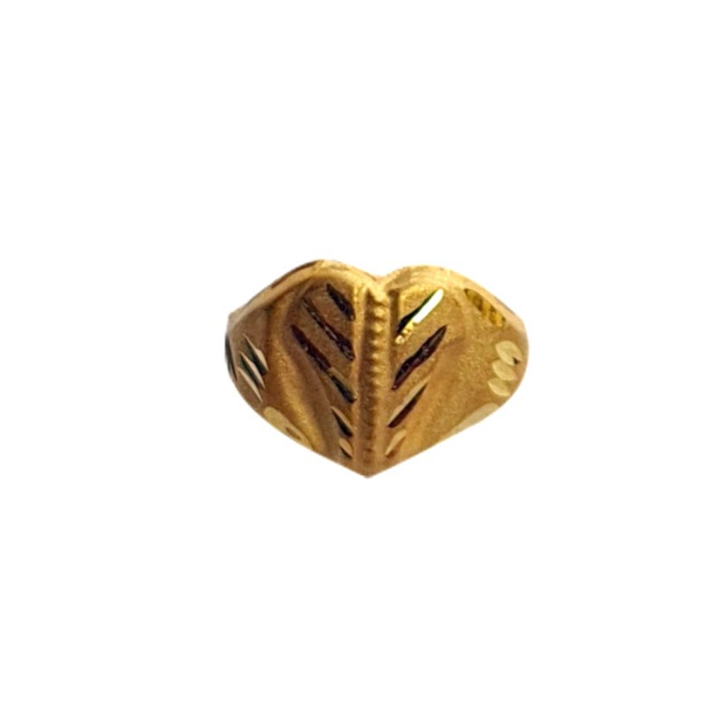 Solid 22K/18K/14K Fine Gold Certified Stamped Heart Design Kid's Ring