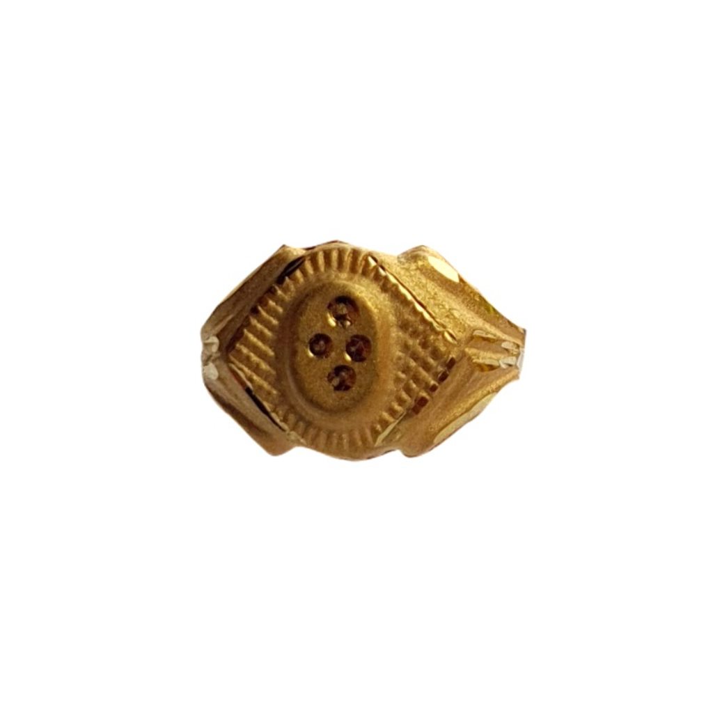 Solid 22K/18K/14K Fine Gold Certified Stamped Oval Design Kid's Ring