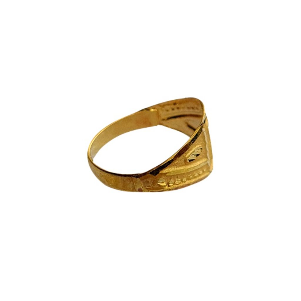 Solid 22K/18K/14K Fine Gold Certified Stamped Carved X Design Kid's Ring
