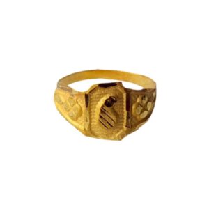 Solid 22K/18K/14K Fine Gold Certified Stamped Leaf Design Kid's Ring