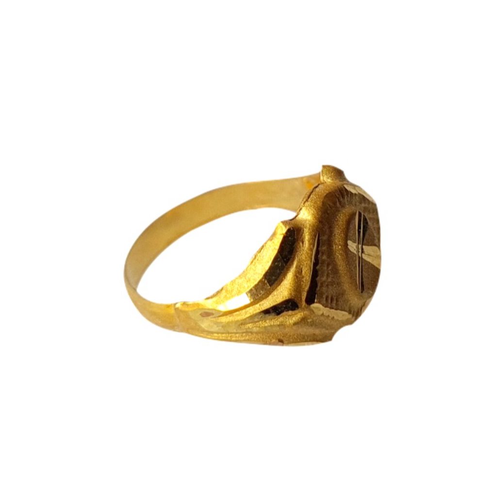 Solid 22K/18K/14K Fine Gold Certified Stamped Unique Oval Design Kid's Ring