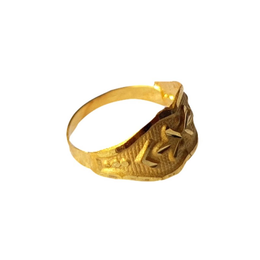 Solid 22K/18K/14K Fine Gold Certified Stamped Carved Design Kid's Ring