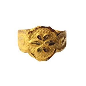 Solid 22K/18K/14K Fine Gold Certified Stamped Carved Design Kid's Ring